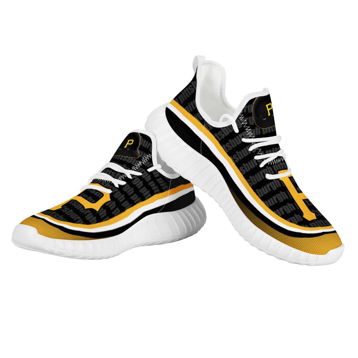 Men's MLB Pittsburgh Pirates Mesh Knit Sneakers/Shoes 001